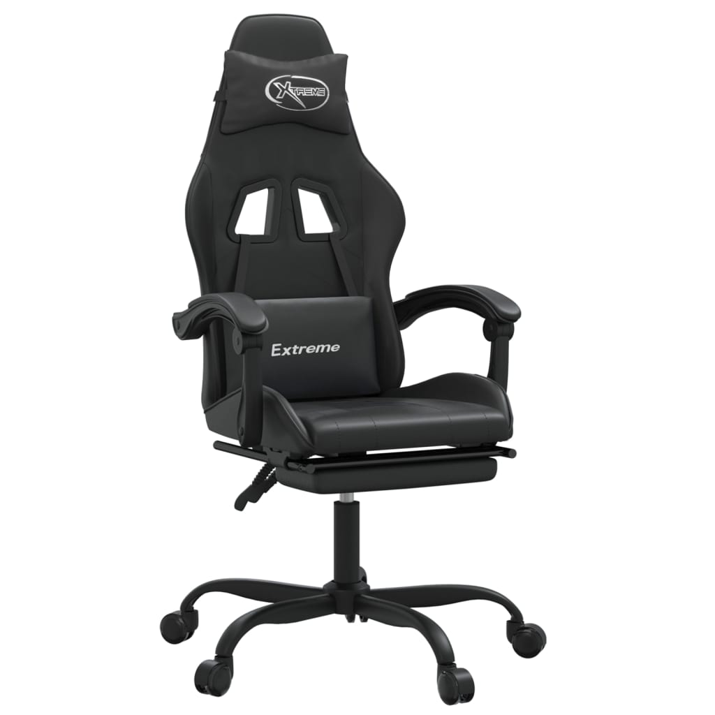 Gaming-Stuhl Drehbar Schwarz und Rot Kunstleder