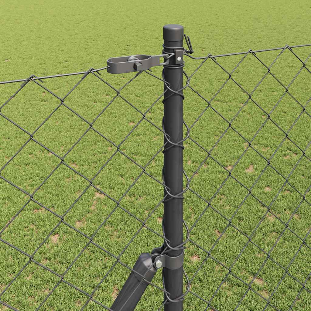 Outdoor Kettenglied-Zaun Erdfixierung 10 x 0,4 m Grün Netz