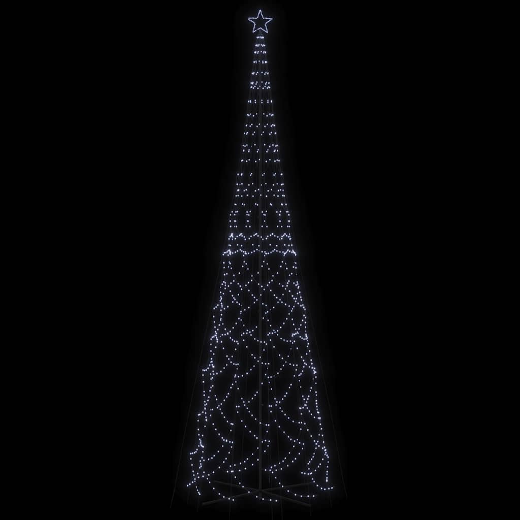LED-Weihnachtsbaum Kegelform Kaltweiß 1400 LEDs 160x500 cm