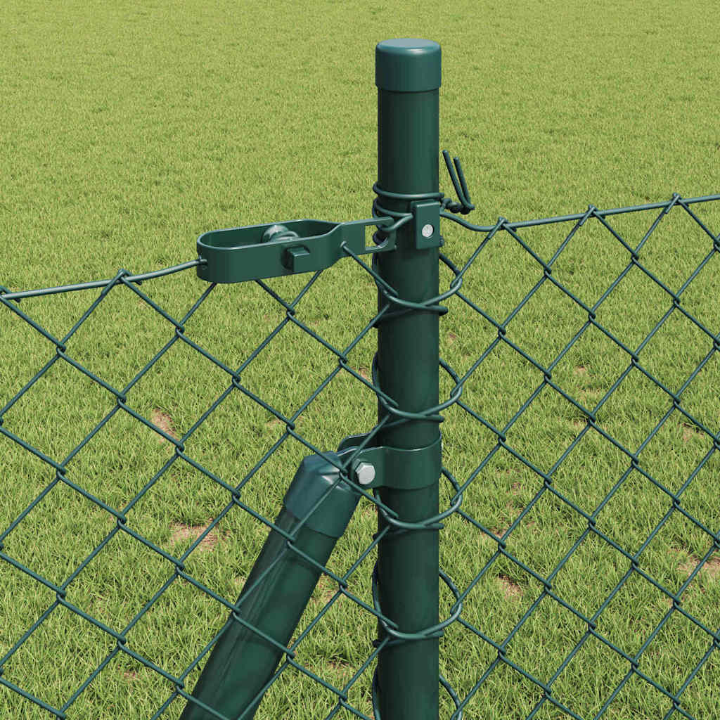 Outdoor Kettenglied-Zaun Erdfixierung 10 x 0,4 m Grün Netz