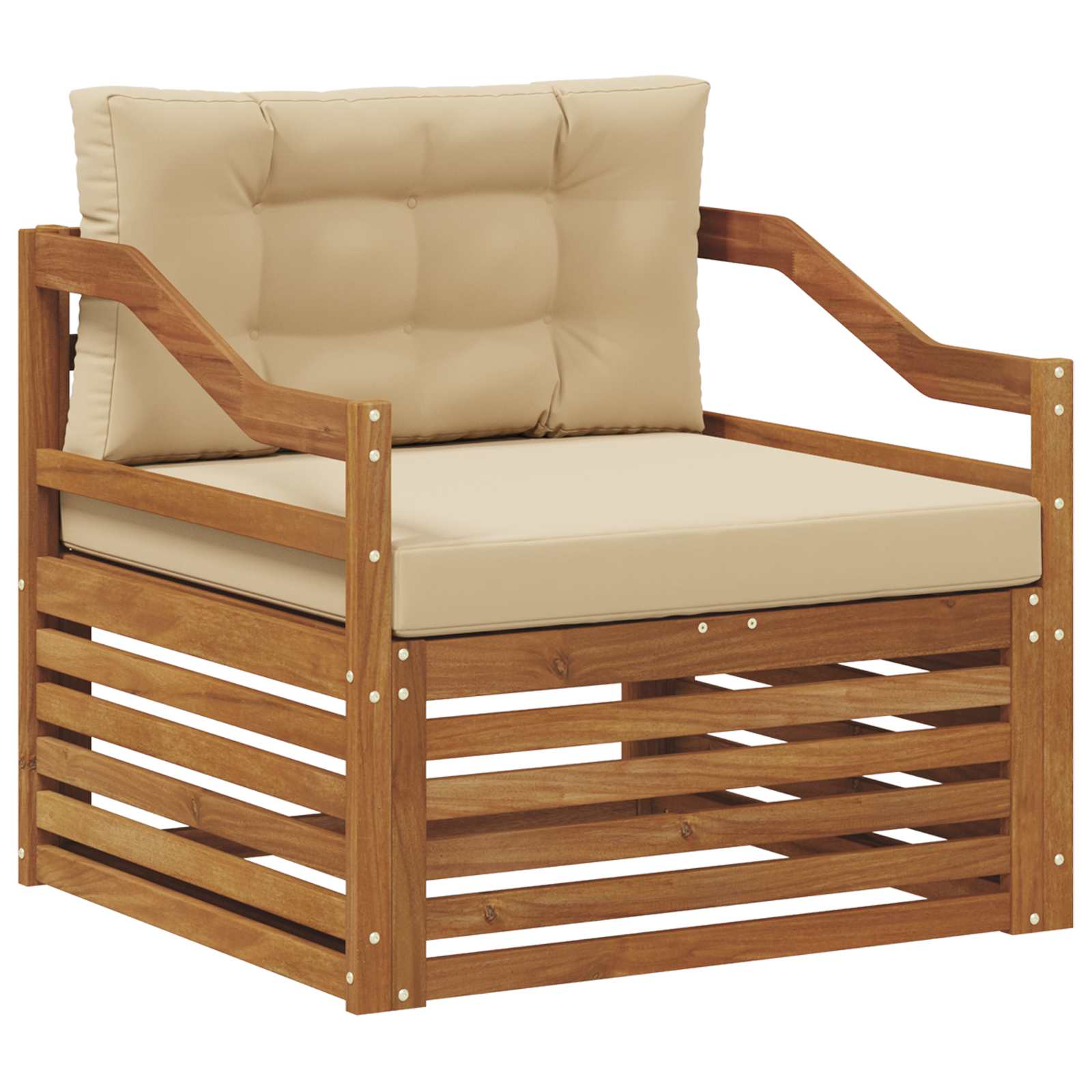 2 Stück Outdoor-Sofa Natur