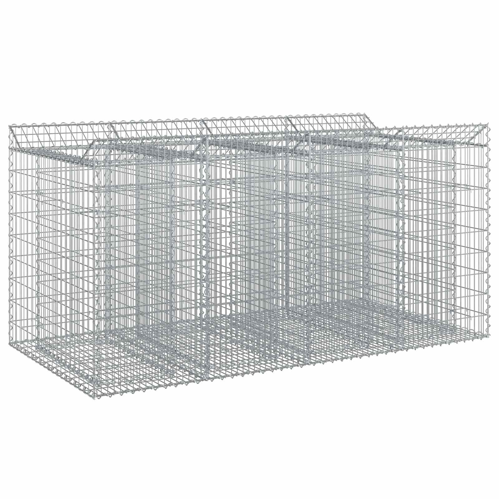 Gabionen-Hochbeet 2 pcs Silber