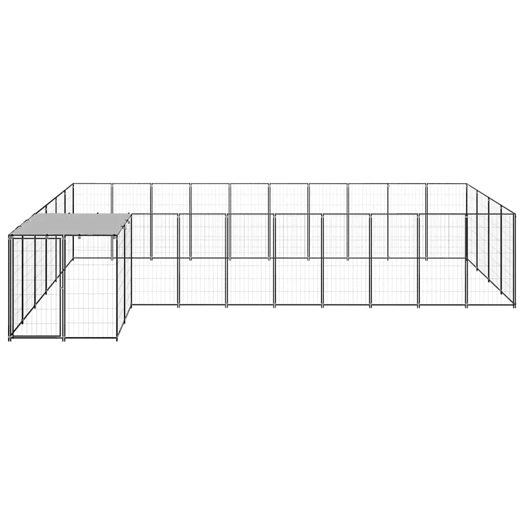 Hundezwinger Schwarz 7,26 m² Stahl
