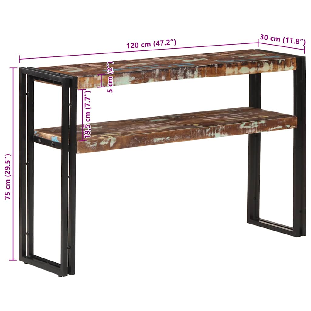 Konsolentisch 90x30x75 cm Altholz Massiv
