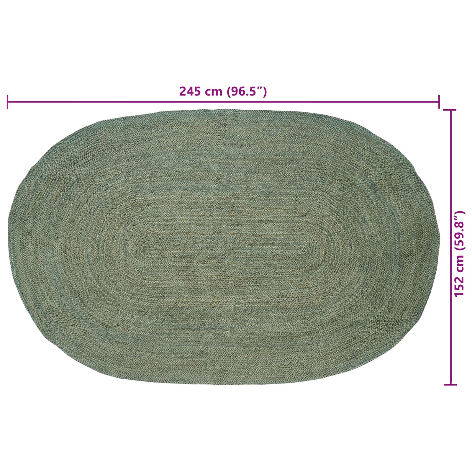 Bereichsteppiche Natur 100 x 152 cm Jute