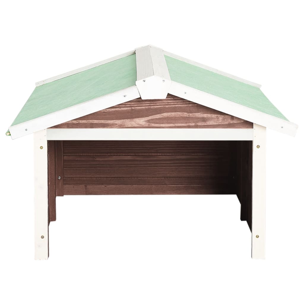 Roboter-Rasenmäher Garage 72x87x50 cm Grau Weiß Tannenholz