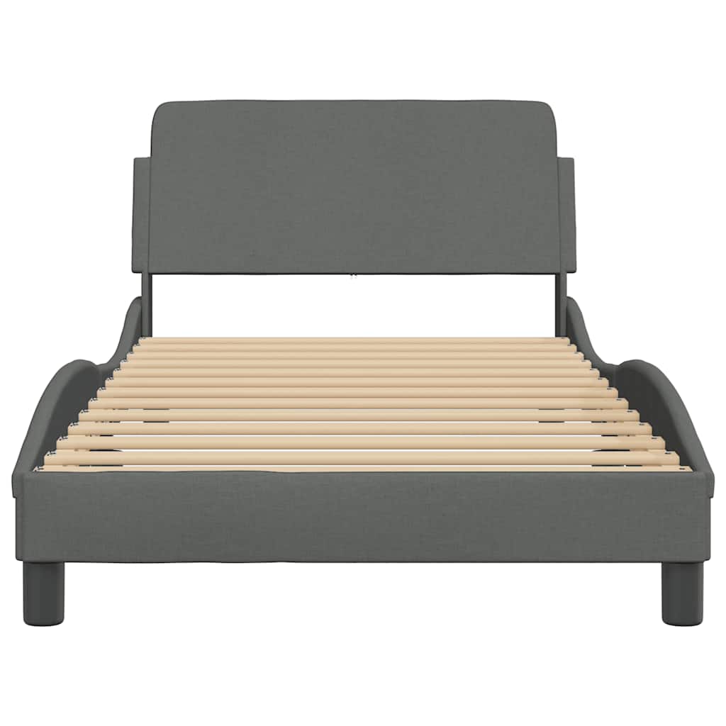 Bettgestell "Dover" Hellgrau 100x190 cm Stoff