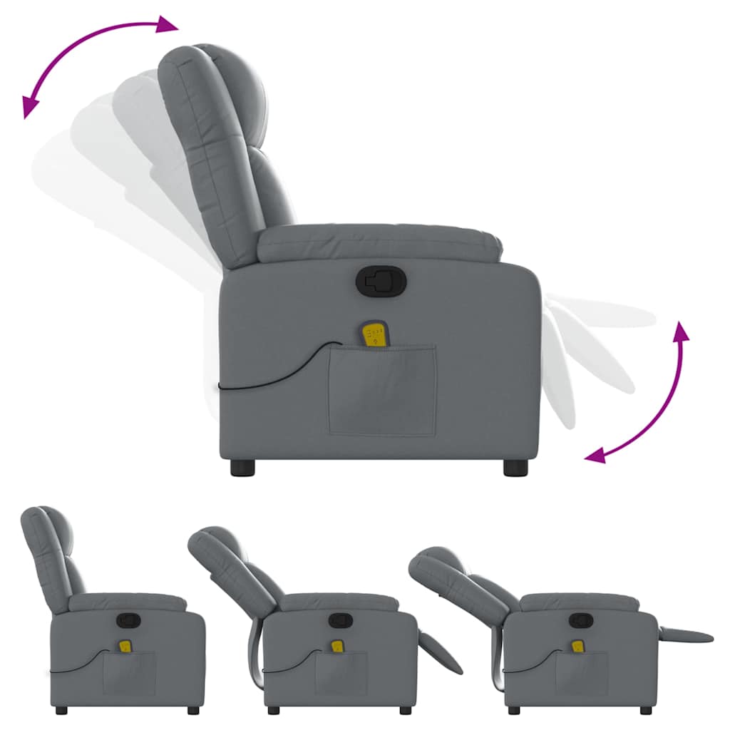 Massage-Relaxsessel, Kunstleder, Schwarz