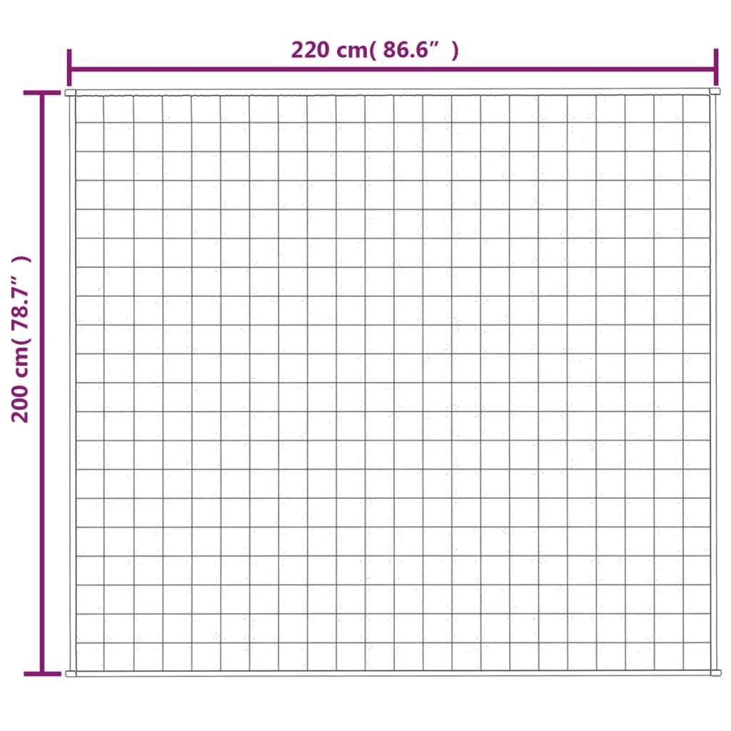 Gewichtsdecke Grau 122x183 cm 5 kg Stoff