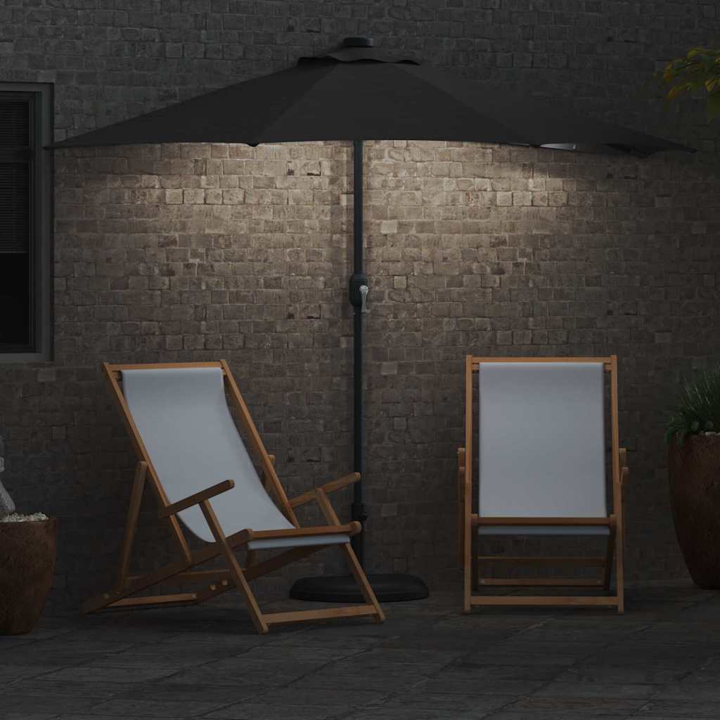 Garten-Sonnenschirm Sand 294 x 150 x 224 cm Polyester und Stahl