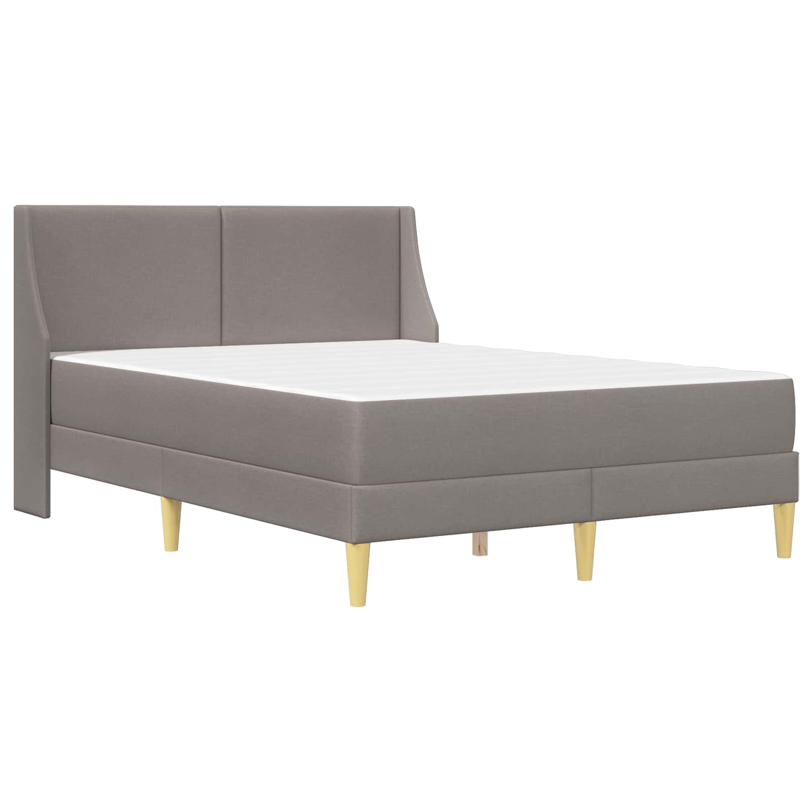 Bettgestell mit Matratze Hellgrau 80x 200 cm Polyester