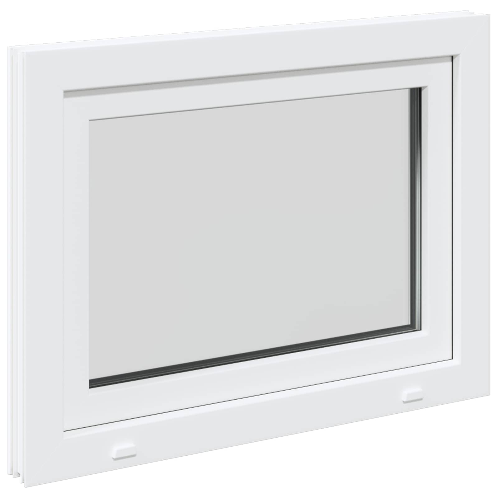 Kellerfenster RISOR 50 x 50 cm PVC und Glas Weiß