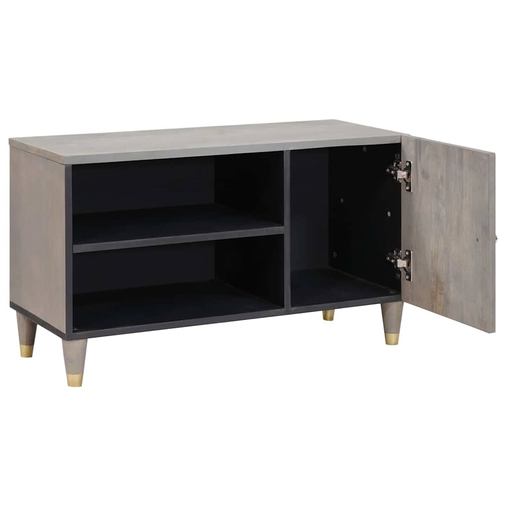 TV-Schränk mit Tür Honigbraun 80 x 33 x 46 cm Massivholz Mango
