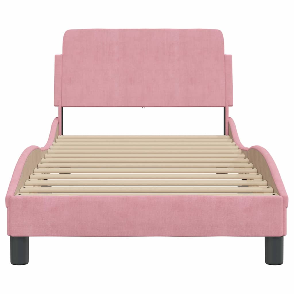 Bettgestell "Dover" Hellgrau 80x200 cm Samt