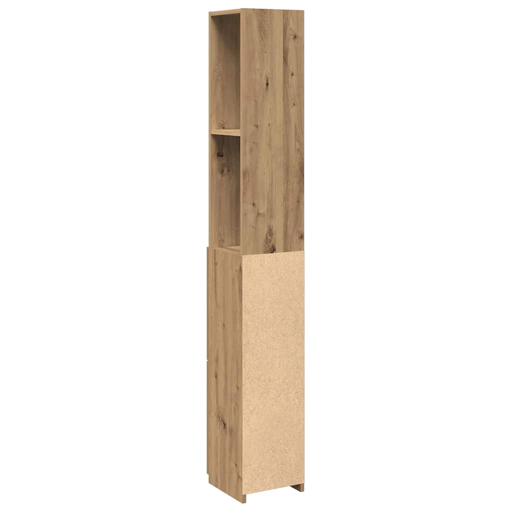 Badschrank Weiß 25x26,5x170 cm Holzwerkstoff