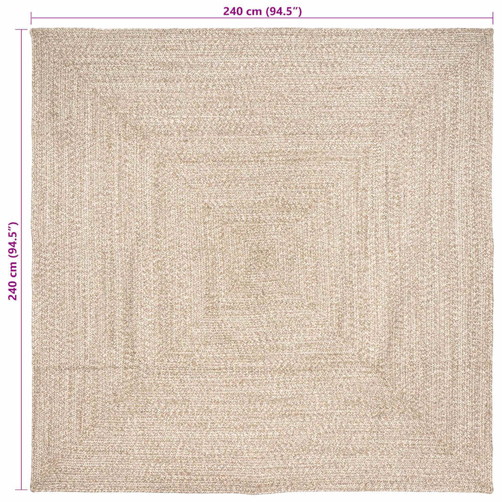 Bereichsteppiche Natürlich und Weiß 60 x 110 cm Jute