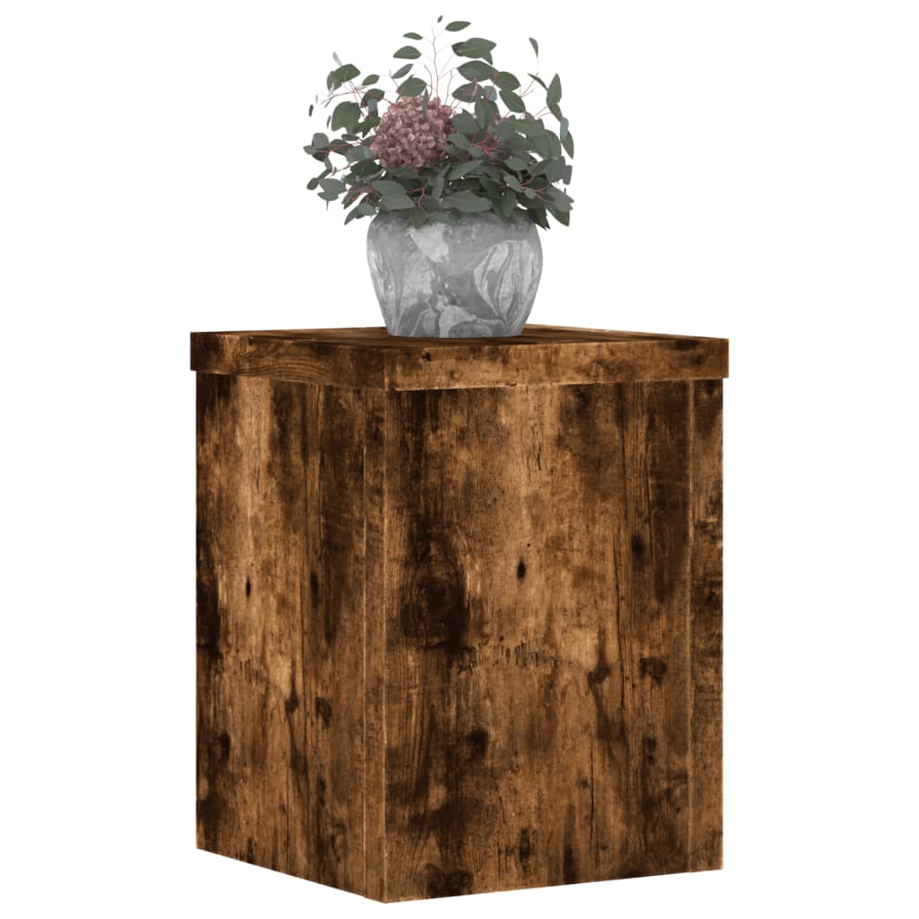 Pflanzenständer 2 Stk. Weiß 33x33x100 cm Holzwerkstoff