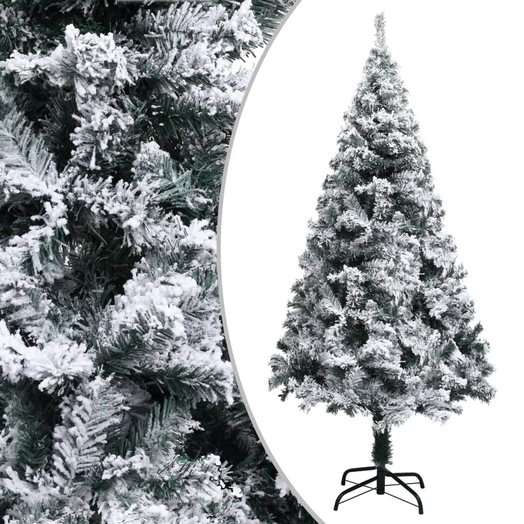 Künstlicher Weihnachtsbaum mit Dicken Zweigen Grün 150 cm PVC