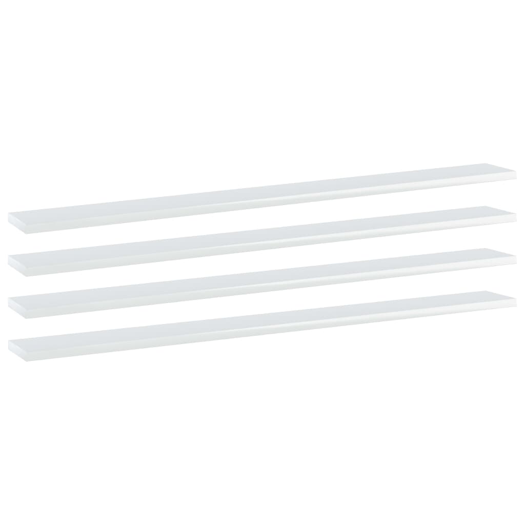 Bücherregal-Bretter 4 Stk. Weiß 40x10x1,5 cm Holzwerkstoff
