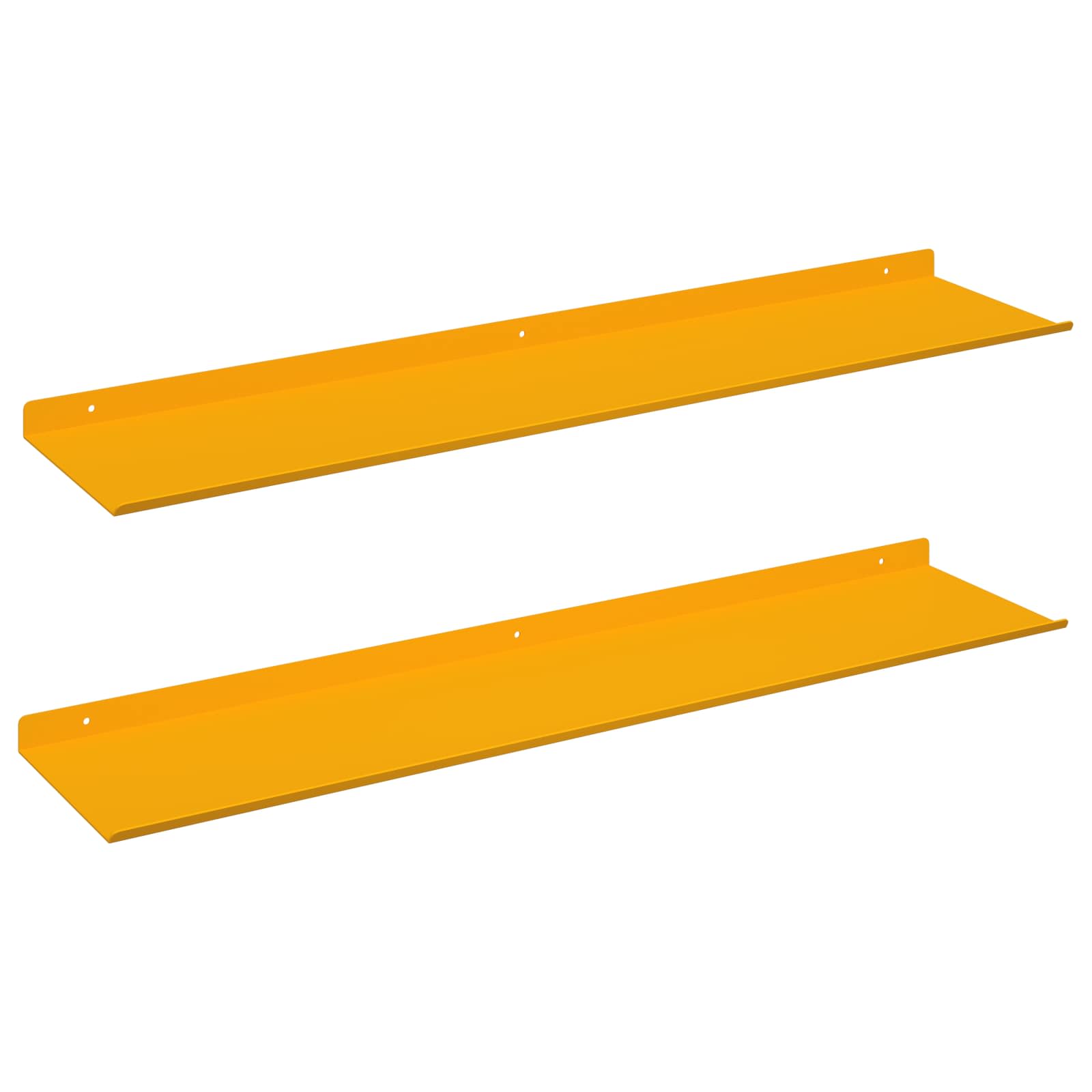 Schwebendes Regal 3 pcs Schwarz 40 x 9 x 2,5 cm Stahl