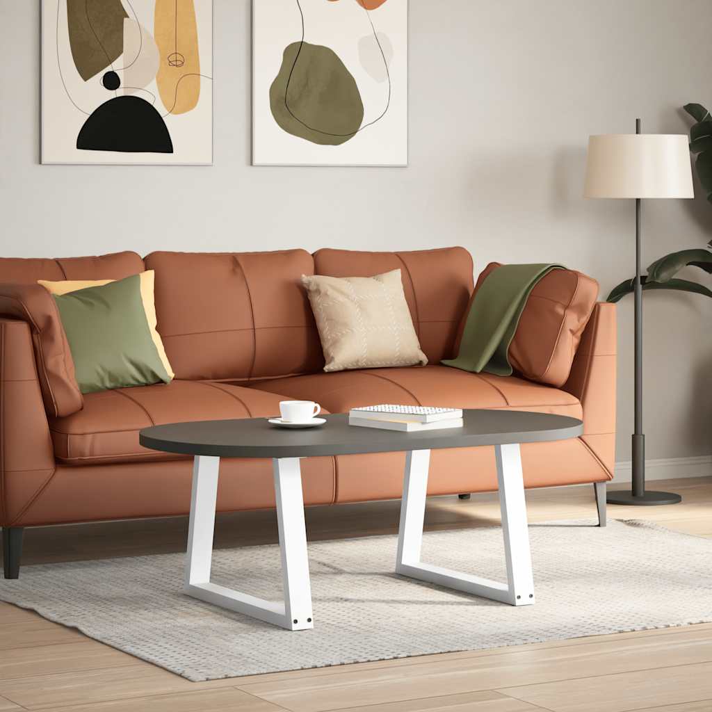 Couchtischbeine V-Form 2 Stück Schwarz 30x(30-31,3) cm Stahl