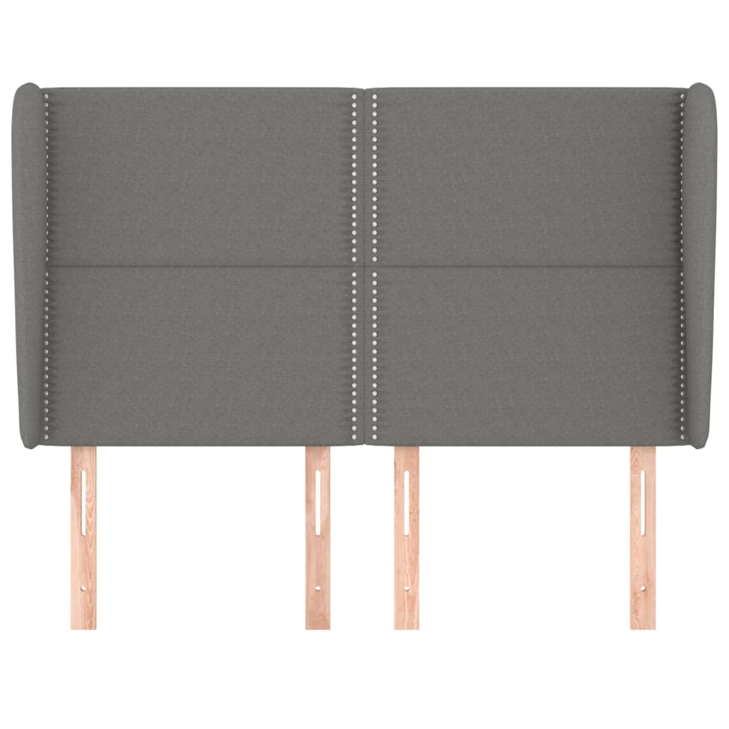 Kopfteil mit Ohren Dunkelgrau 83x23x78/88 cm Stoff