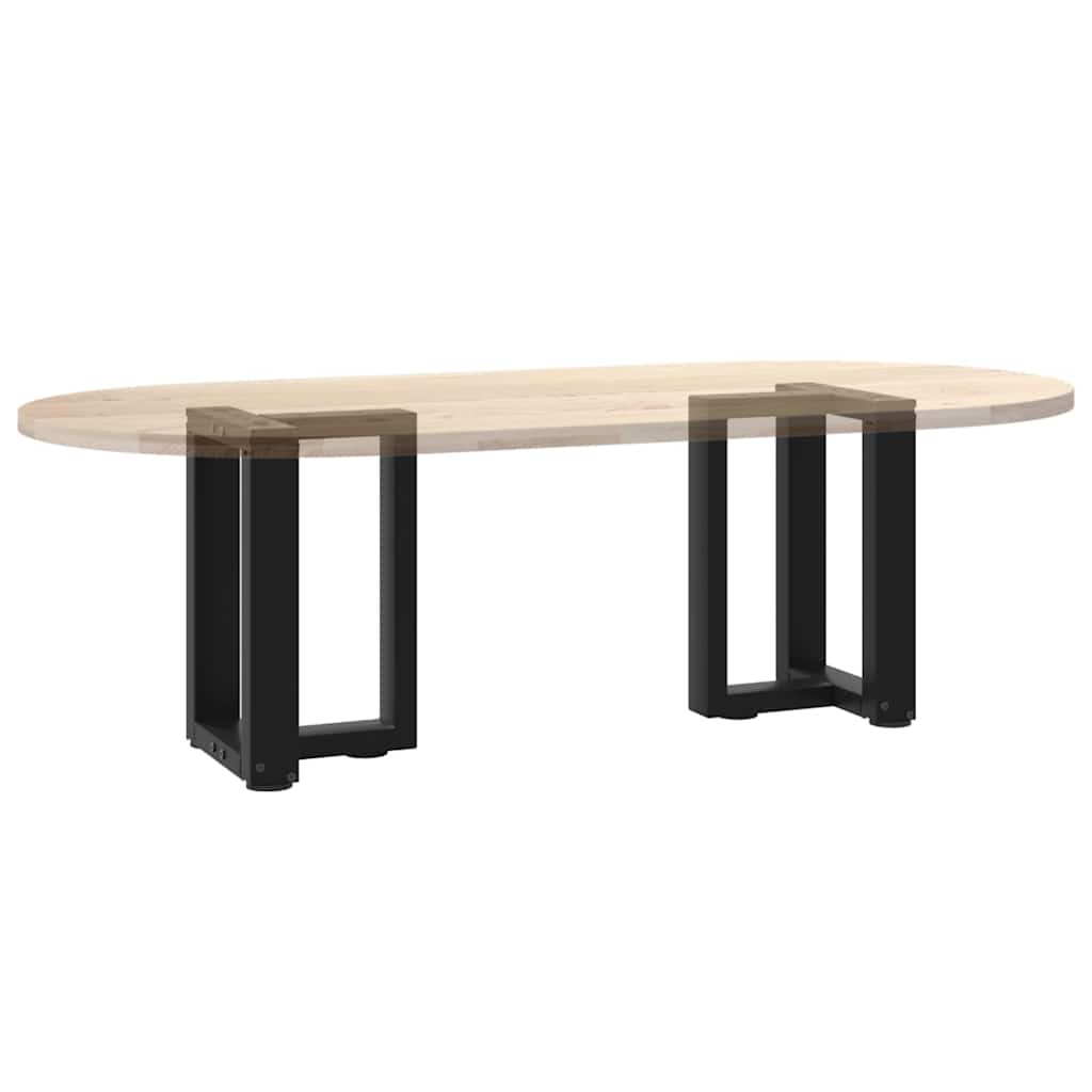 Couchtischbeine T-Form 2 Stk. Schwarz 30x25x(30-31) cm Stahl
