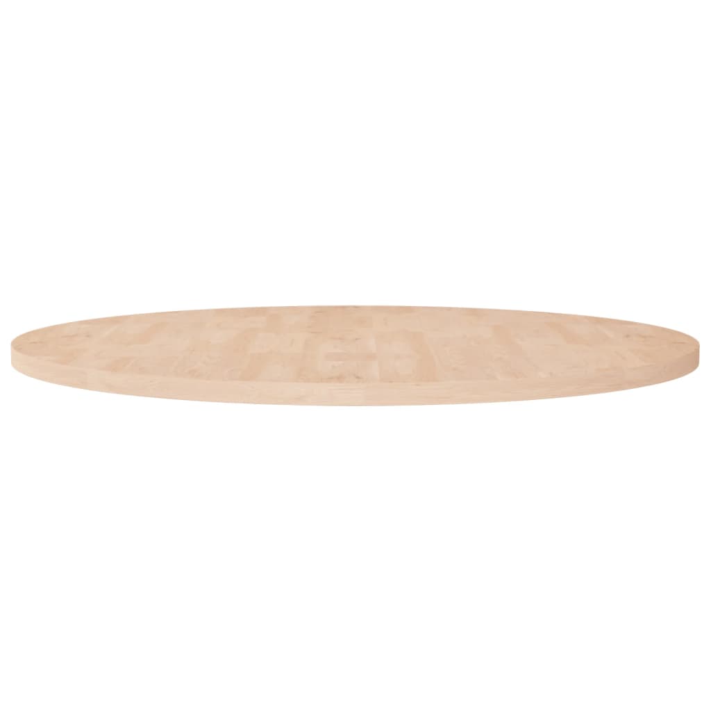 Runde Tischplatte Ø30x1,5 cm Unbehandeltes Massivholz Eiche