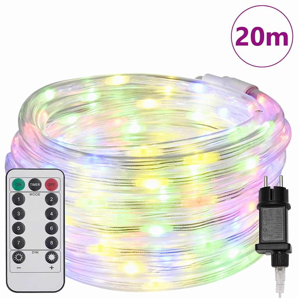 Lichtseil mit 120 LEDs Warmes Weiß 5 m PVC