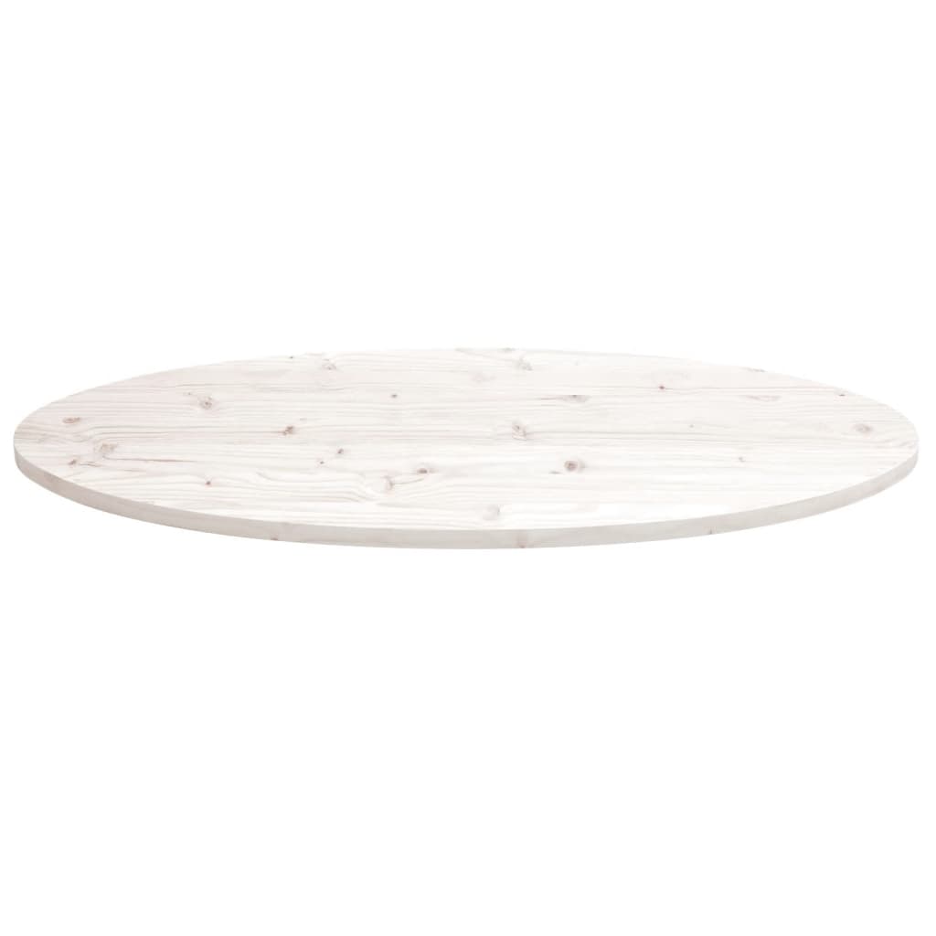 Tischplatte 70x35x2,5 cm Massivholz Kiefer Oval