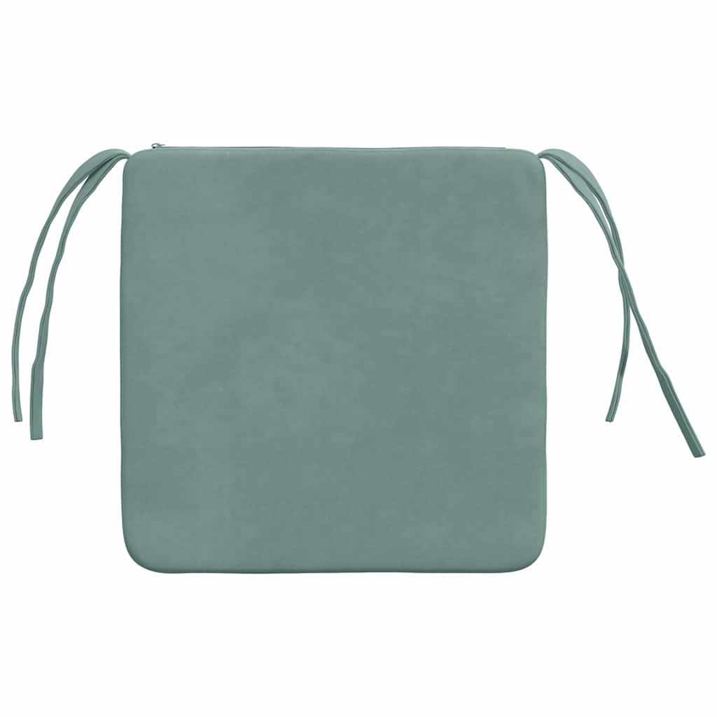 Sitzkissen 4 pcs Blau 40 x 40 x 3 cm Samt