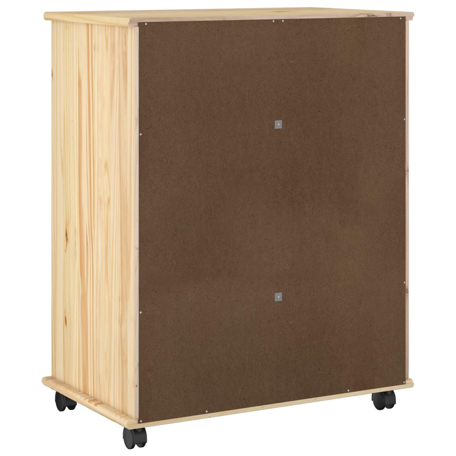 Rollschrank Honigbraun 63,5 x 39 x 79 cm Massivholz Kiefer
