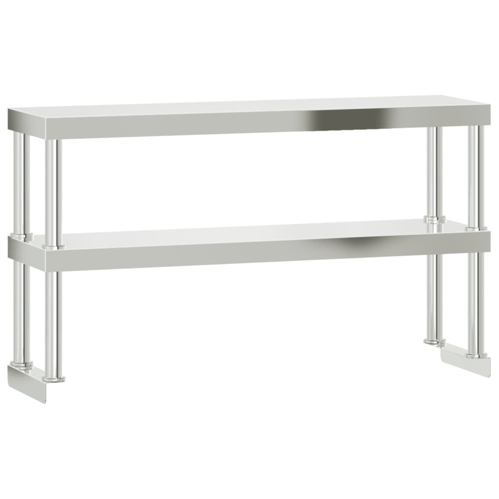 Aufsatzboard für Küchentisch 110x30x35 cm Edelstahl