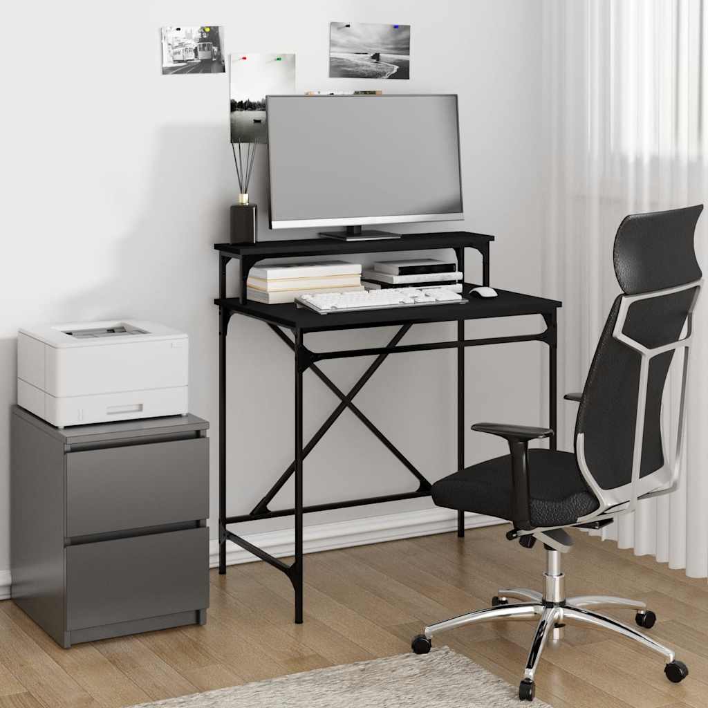 Schreibtisch Sonoma-Eiche 100x50x90 cm Holzwerkstoff und Eisen