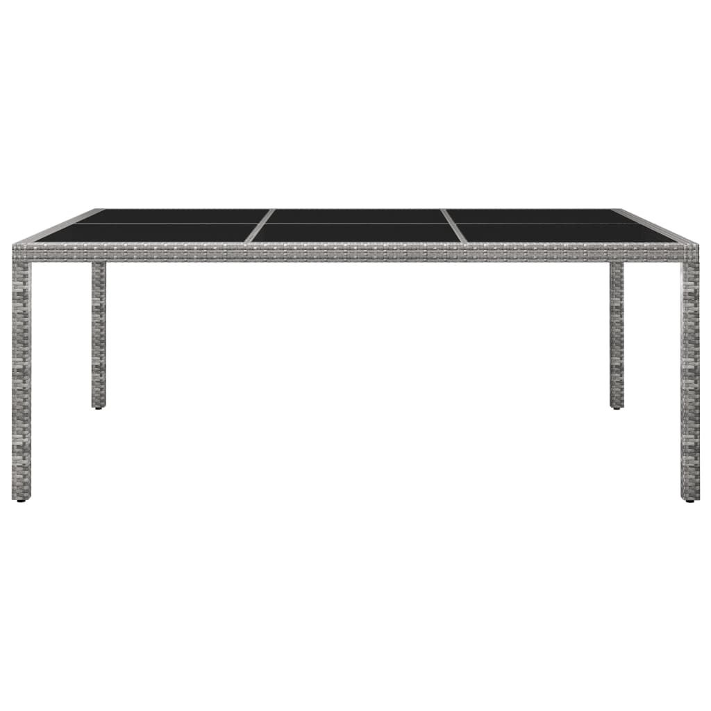 Garten-Esstisch Braun 200x150x74 cm Poly Rattan