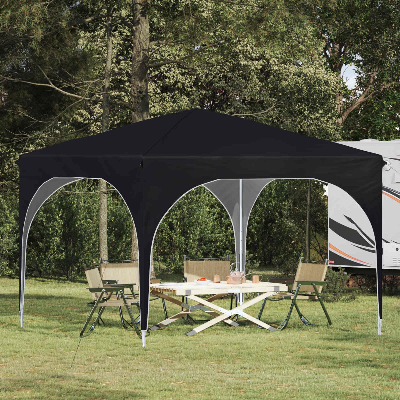 Pop-up Partyzelt 290 x 290 x 245 cm Creme