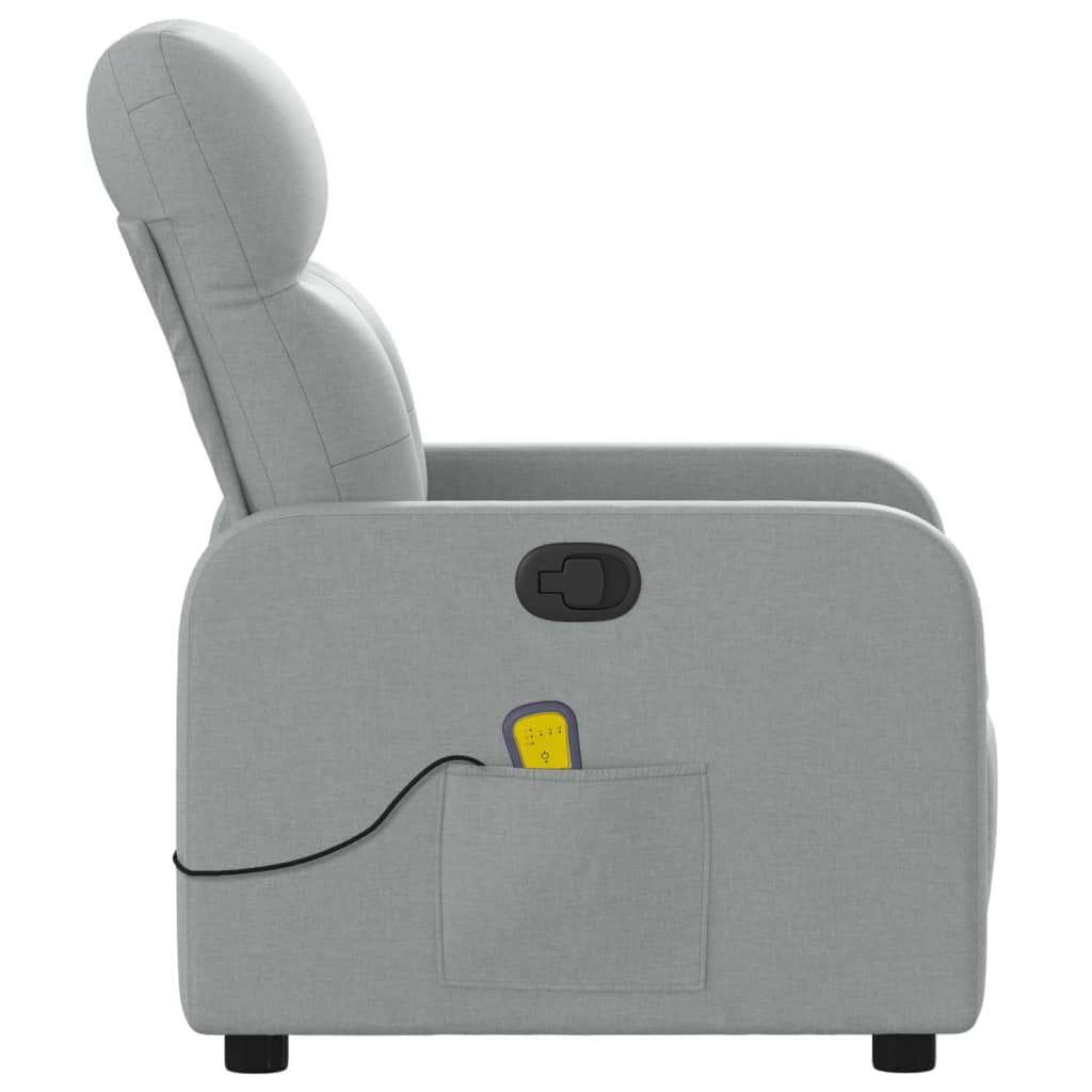 Massage-Relaxsessel, hellgrauer Stoff