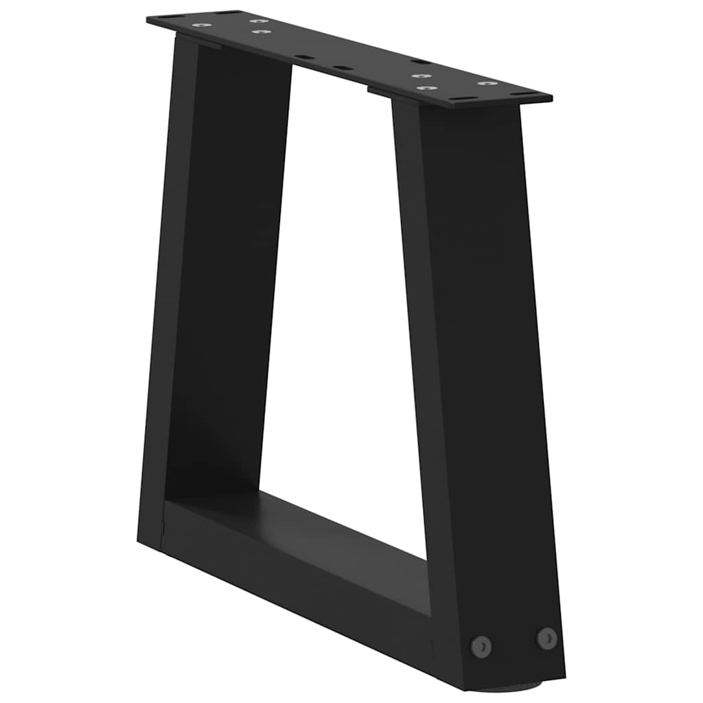 Couchtischbeine V-Form 2 Stück Schwarz 30x(30-31,3) cm Stahl