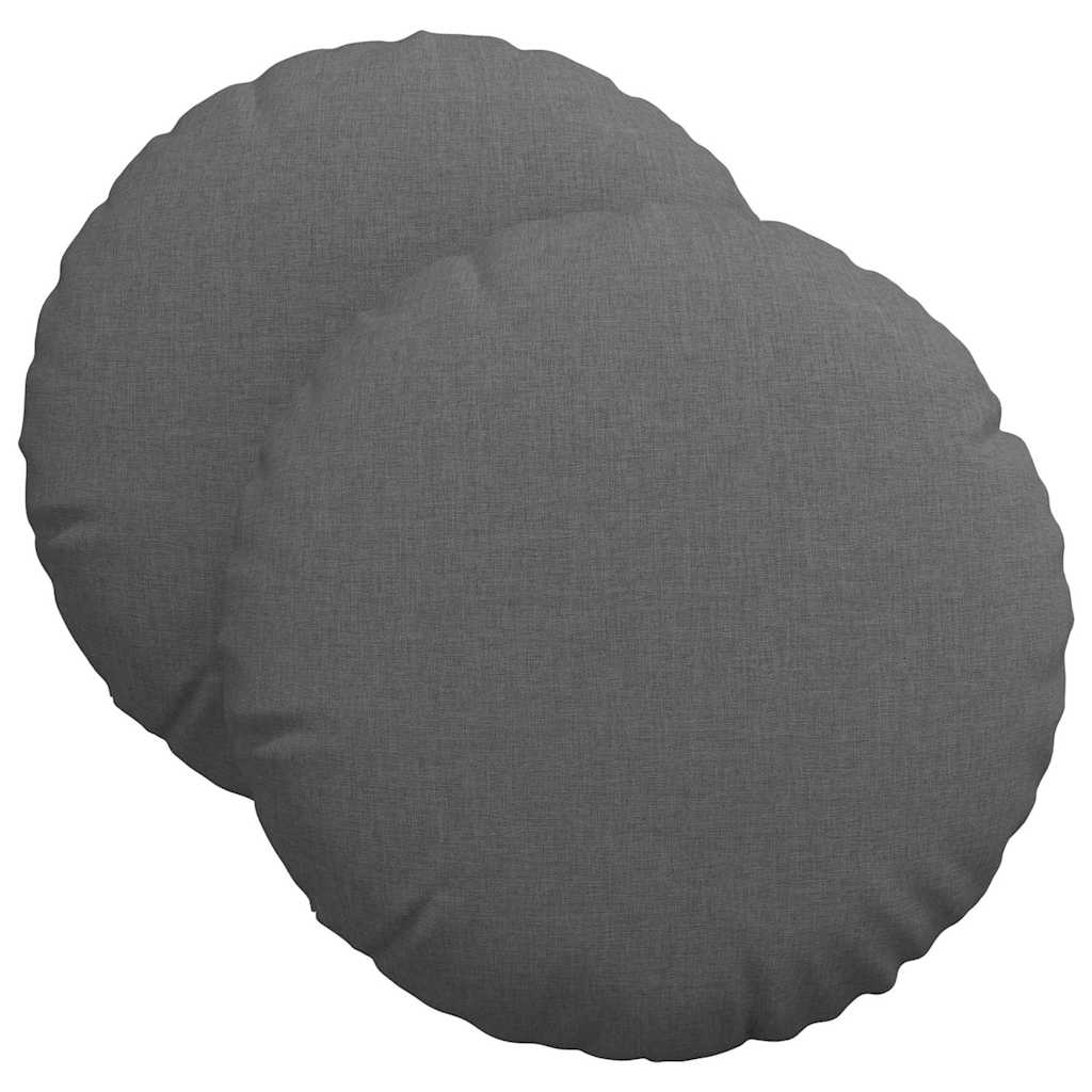 Sitzkissen 2 pcs Hellgrau Ø30 x 13 cm Stoff