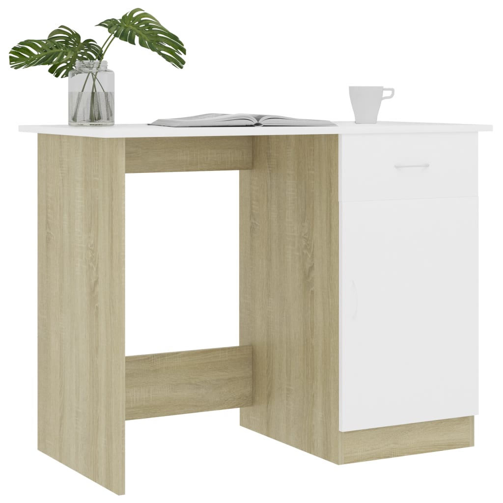 Schreibtisch Weiß 100×50×76 cm Holzwerkstoff