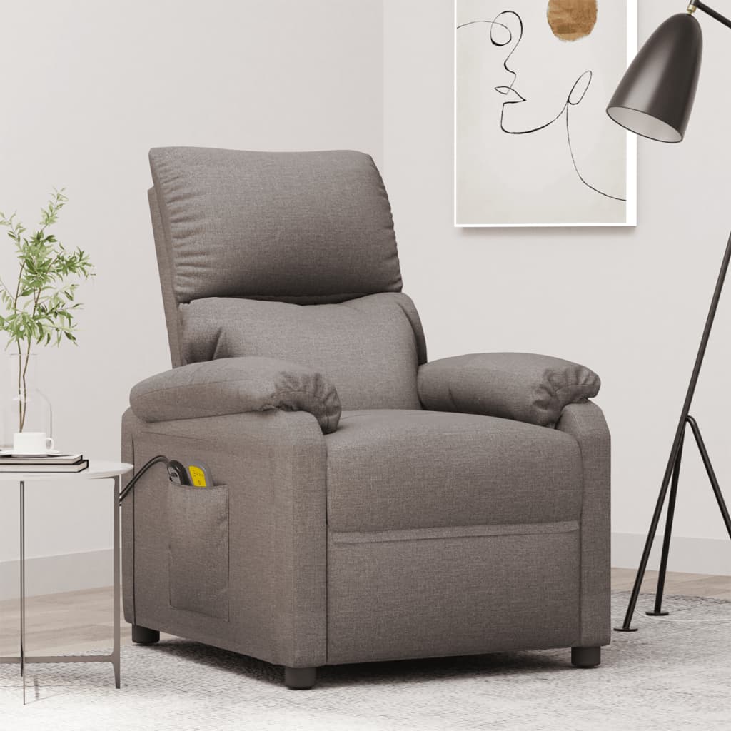 Massagesessel Elektrisch Schwarz Stoff