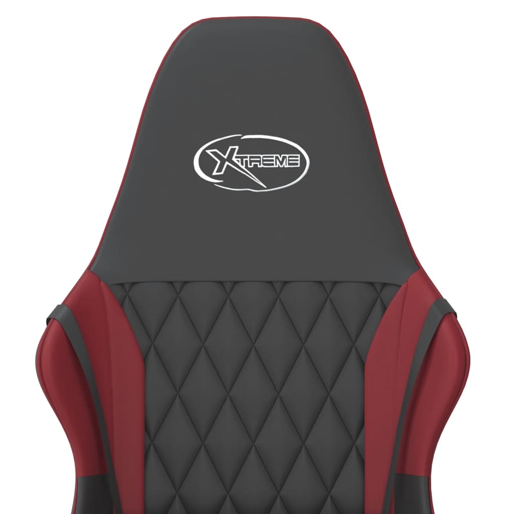 Gaming-Stuhl mit Massagefunktion Schwarz und Blau Kunstleder
