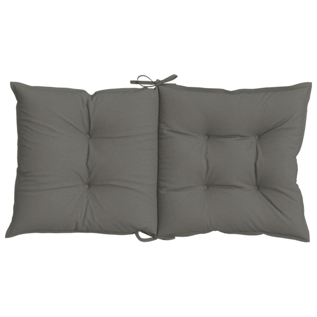 Niedriglehner-Auflagen 2 Stk Melange Anthrazit 100x50x7cm Stoff