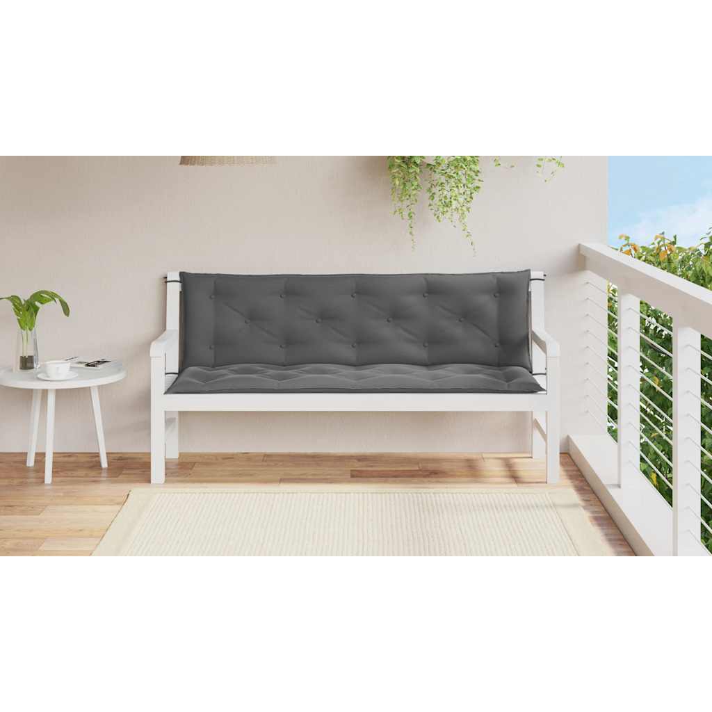 Gartenbank-Auflage Anthrazit 100x(50+50)x7 cm Oxford-Gewebe