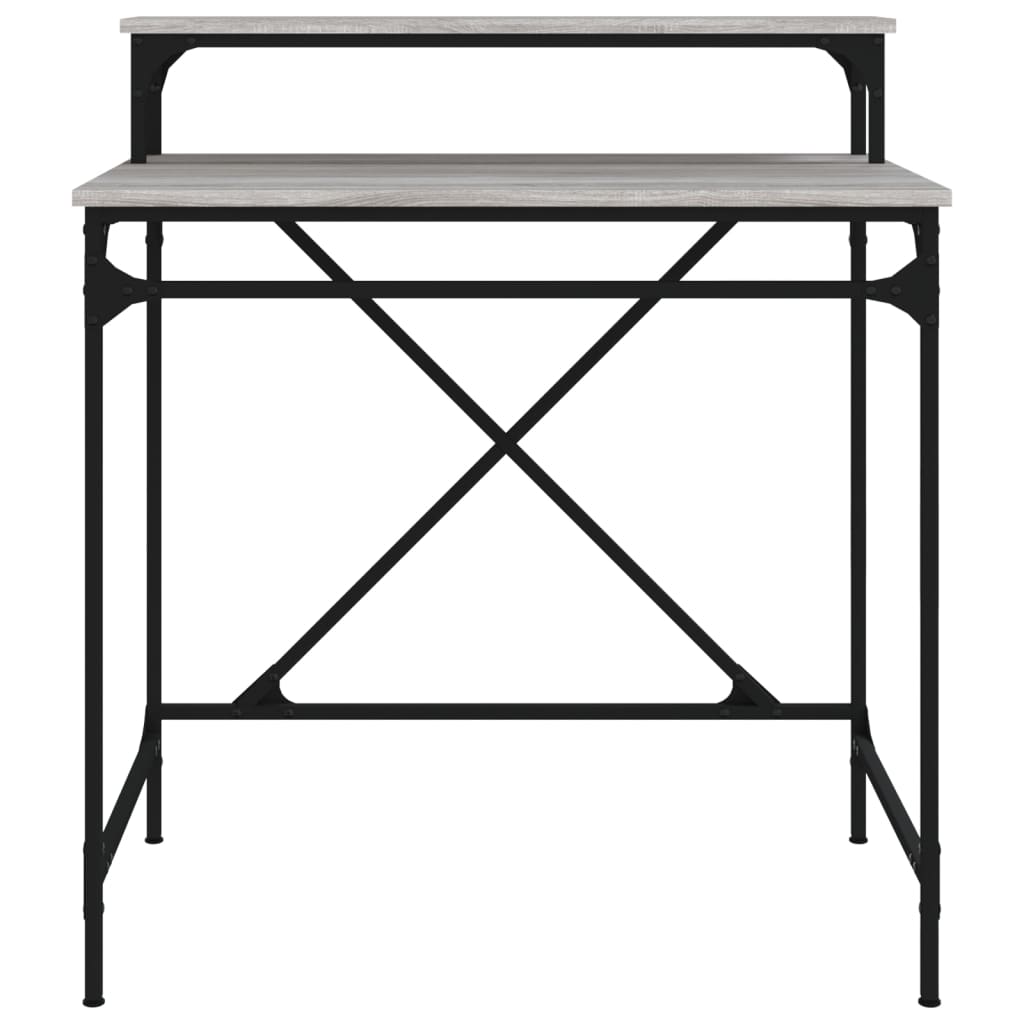 Schreibtisch Sonoma-Eiche 100x50x90 cm Holzwerkstoff und Eisen