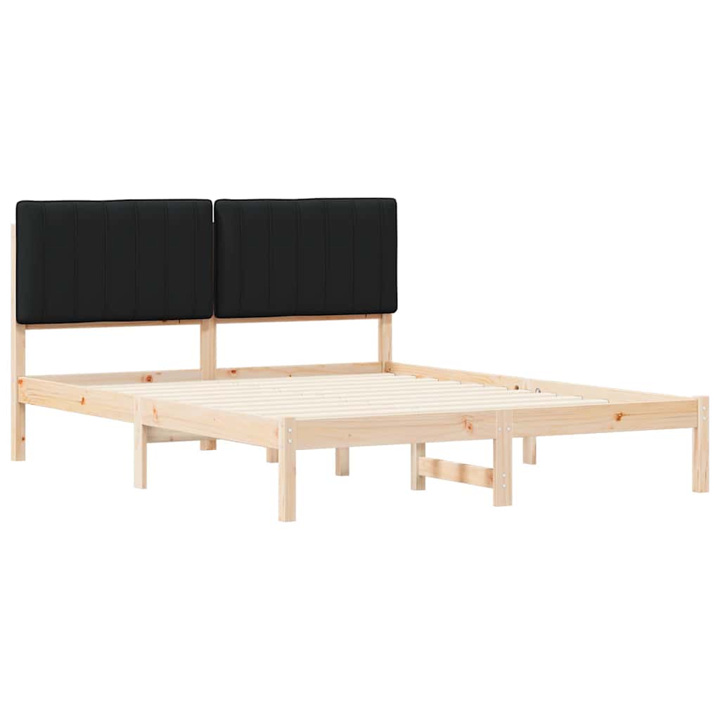 Bettgestell mit gepolstertem Kopfteil Hellgrau 200 x 200 cm