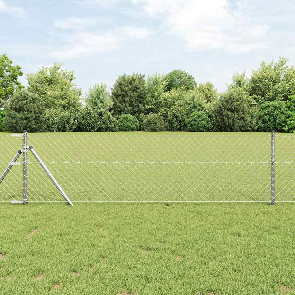 Outdoor Kettenglied-Zaun Erdfixierung 10 x 0,4 m Grün Netz
