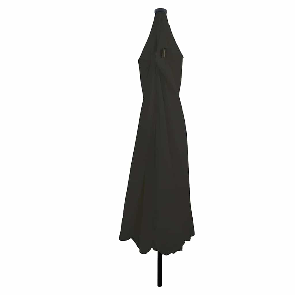 Garten-Sonnenschirm Sand und Anthrazit 395 x 395 x 245 cm