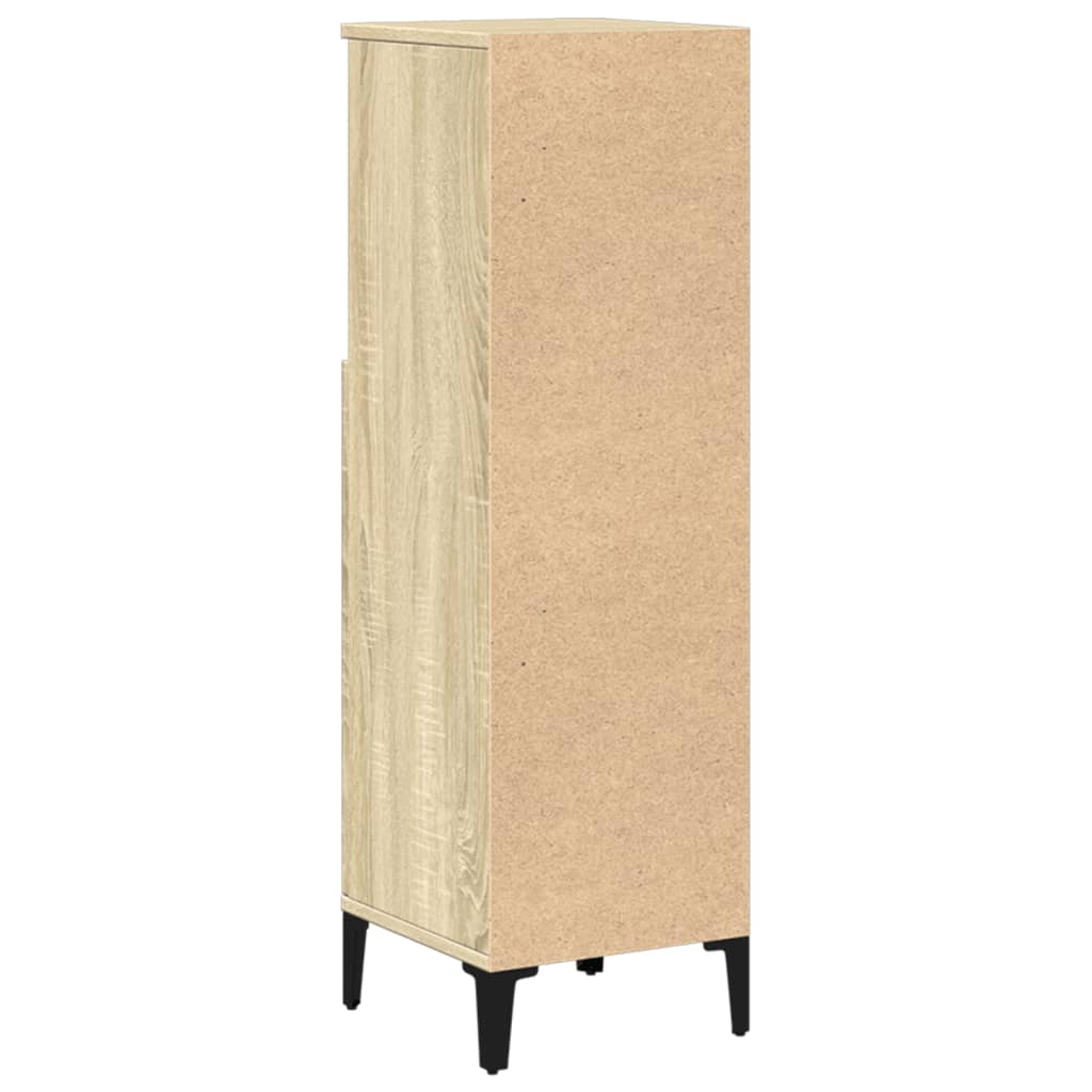 Badschrank Weiß 30x30x100 cm Holzwerkstoff