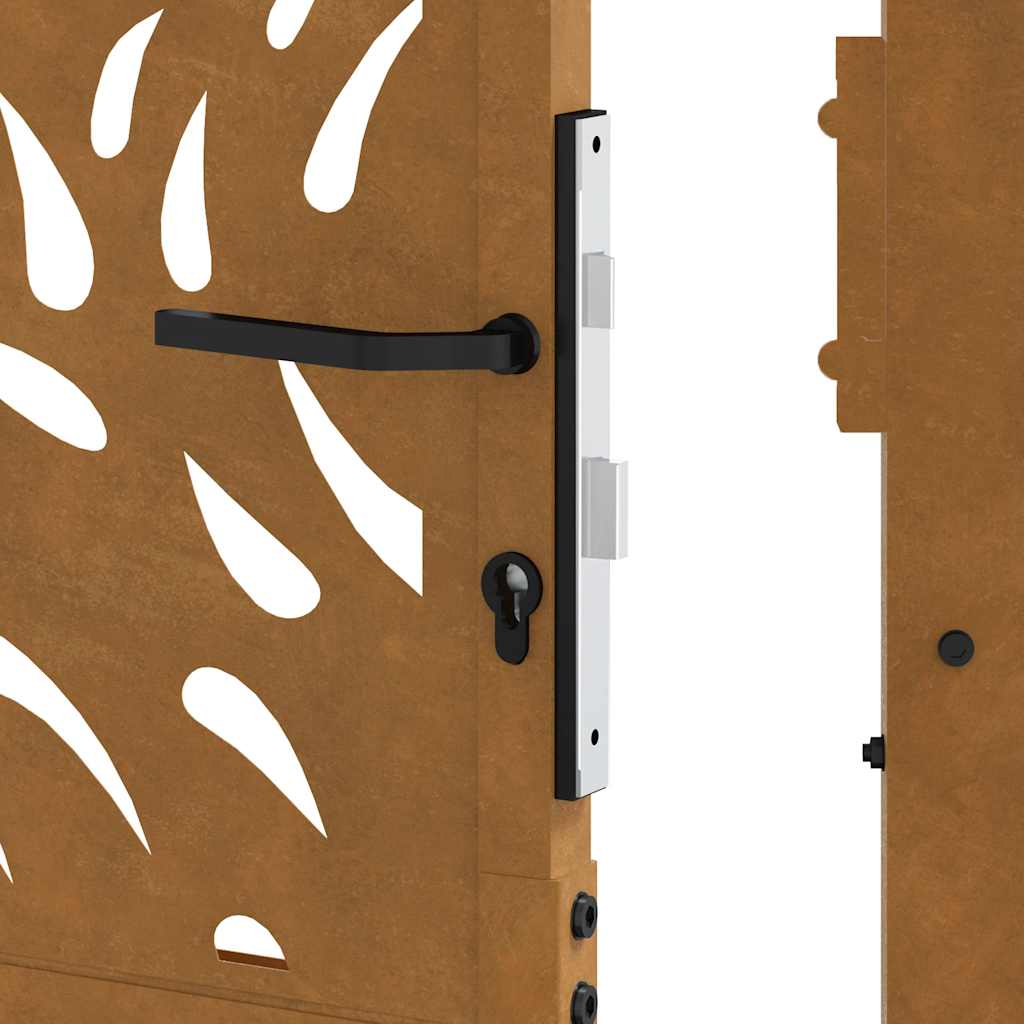 Gartentor Schwarz 100x100 cm Stahl Lichtdesign